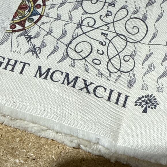 VTG The Mulberry Co Fabric Piece 55”x56” The Great Ocean Design ~ 1993 - Picture 10 of 10